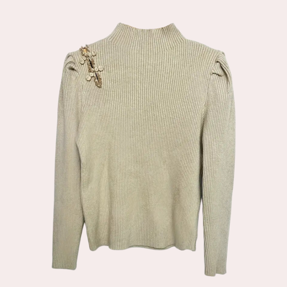 ELYSA - Elegant Ribbede Sweater til Kvinder